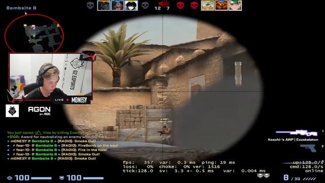 MONESY DESTROYS 10 LVL FACEIT (CS:GO) смотреть онлайн