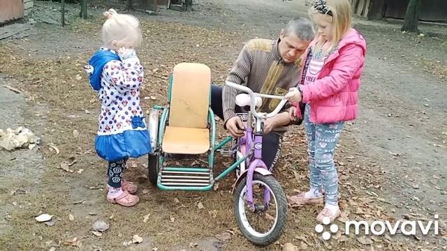 Детский велосипед с коляской смотреть онлайн