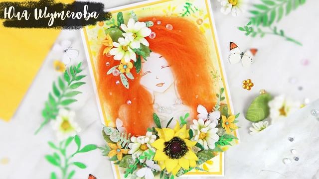 Сначала я рисую девушек, потом делаю им прически из шерсти для валяния и оформляю ими открытки ? смотреть онлайн