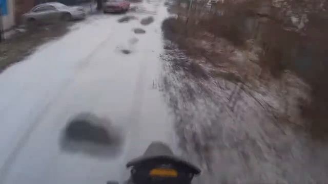 Зимние покатушки на мотоцикле #1 Первые снега, первые морозы смотреть онлайн