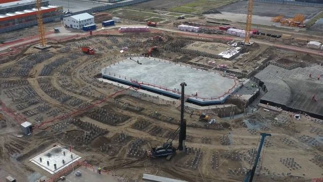 НОВАЯ АРЕНА В ОМСКЕ: установлена фундаментная плита ледового поля смотреть онлайн