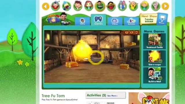 Tree Fu Tom games at Sproutonline.com смотреть онлайн