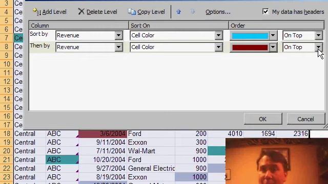 Excel - Sort By Color In Excel - Episode 406