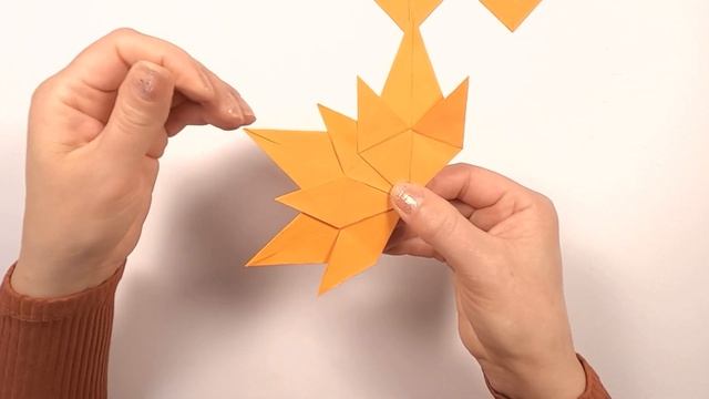 Maple Leaf Origami | How to make a paper leaf | Кленовый лист из бумаги смотреть онлайн