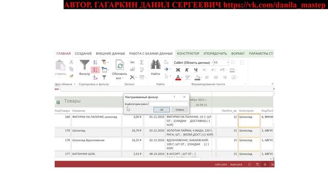 БАЗЫ ДАННЫХ МАЙКРАСОФТ АКЦЕСС УРОК 93 ФИЛЬТРАЦИЯ ДАННЫХ В ОТЧЁТАХ (ТЕОРИЯ) смотреть онлайн