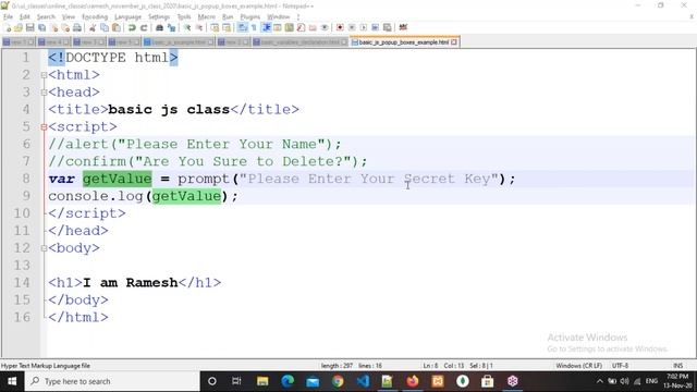 JavaScript/JQuery/TypeScript tutorials || Demo - 3 || by Mr. Ramesh On 12-11-2020 @6:30PM смотреть онлайн