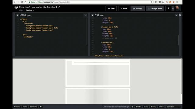 Codepen I - Create Preloader Like Facebook | Id More Academy | EN смотреть онлайн