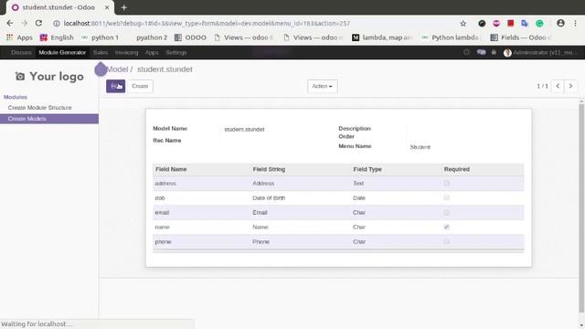 ODOO MODULE SCAFFOLD | #odoo | Odoo's Scaffold Tool смотреть онлайн