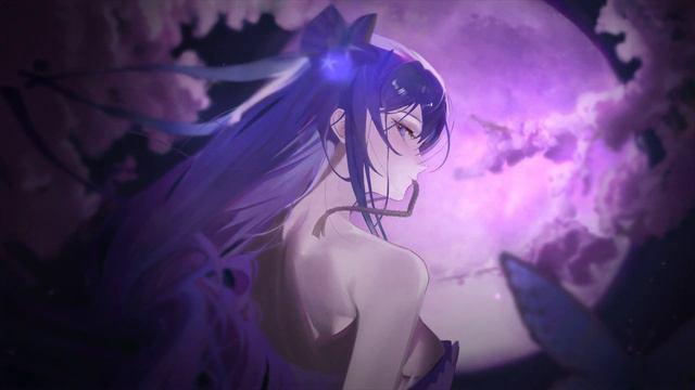 raiden-shogun-purple-moonlight-genshin-impact livewallpaper смотреть онлайн