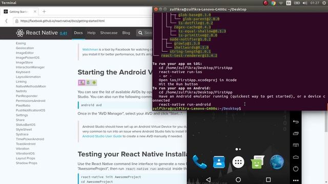 react native tutorial- cara menginstal react native di linux ubuntu смотреть онлайн