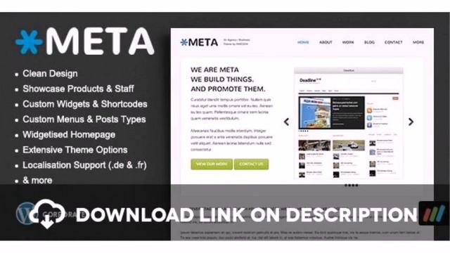Meta Agency / Business / Corporate WordPress Theme Free Download смотреть онлайн