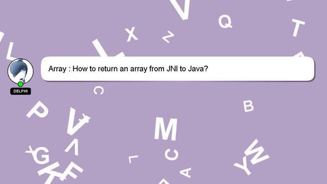 Array : How to return an array from JNI to Java? смотреть онлайн