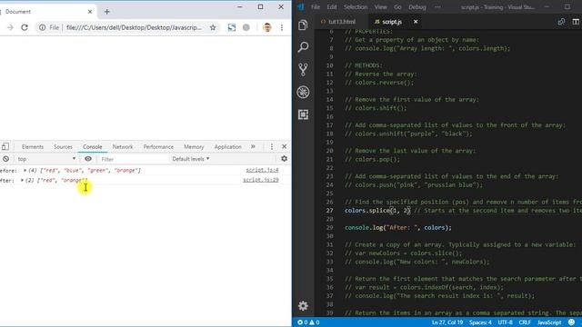 Properties and Methods of Array in Javascript | #13 in Hindi/Urdu смотреть онлайн