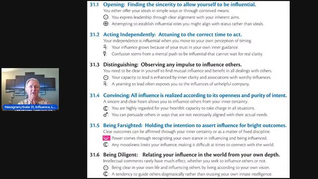 Hexagram/Gate 31, Influence, Line 1 – 6: Human Design & The Book of Lines смотреть онлайн