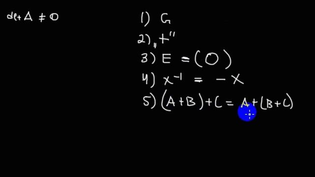 Теория групп (игрушечная) | группа матриц по сложению смотреть онлайн