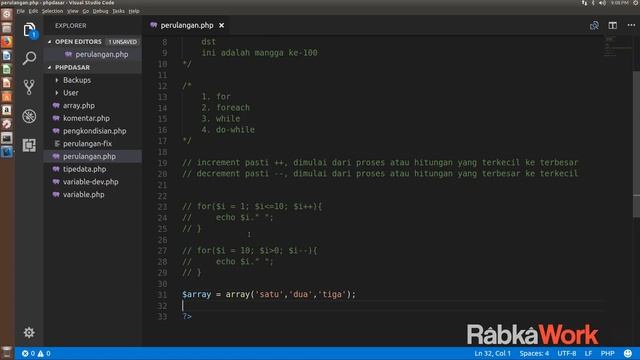7. Perulangan (FOR,FOREACH,WHILE, DO-WHILE) di PHP | Looping (FOR,FOREACH,WHILE, DO-WHILE) on PHP смотреть онлайн