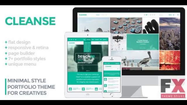 Preview Cleanse - Minimal Style WordPress Portfolio Theme TF смотреть онлайн