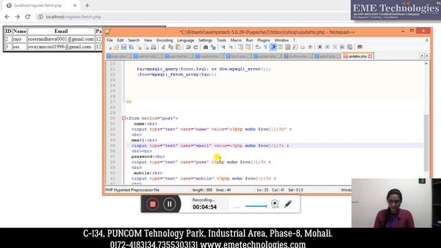 MySQLi Update Query for Updating Data in Core PHP смотреть онлайн