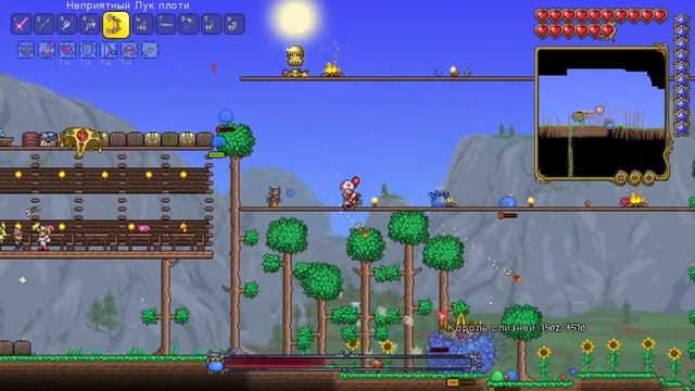 Террария ЛетсПлей|Terraria Let's Play|Рыбалка,Король Слизней,Пожиратель Миров. смотреть онлайн