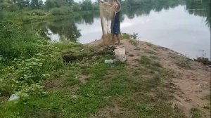 КАСТИНГОВАЯ СЕТЬ. ПРОБНАЯ РЫБАЛКА БЕЗ КОЛЬЦА. УЧУСЬ КИДАТЬ ЗАНОВО