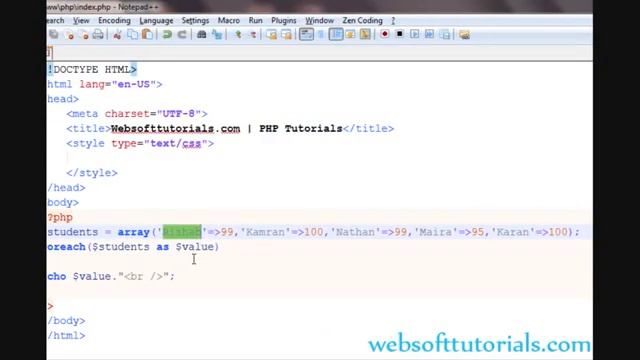 PHP in Urdu Hindi Tutorials 27 how to use foreach loop with associative array смотреть онлайн
