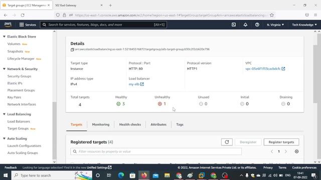 AWS ELB LAB-2 || HOW TO CHECK HEATHY & UNHEALTHY EC2 INSTANCE || WHAT IS 502 ERROR | #aws смотреть онлайн
