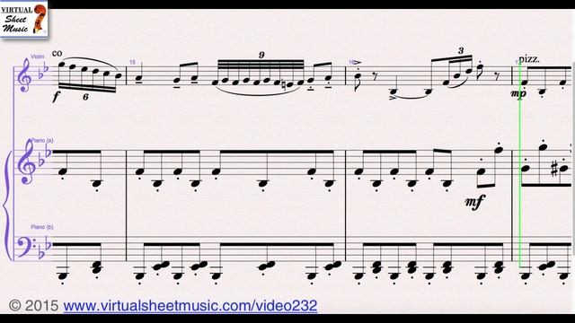 Tchaikovsky's Chinese Dance from Nutcracker Suite - Violin and Piano Sheet Music Video Score смотреть онлайн