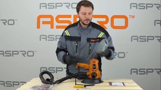 ASPRO-D3® - ШЛИФОВАЛЬНАЯ МАШИНКА РОТАЦИОННАЯ ДЛЯ ШЛИФОВКИ ПОТОЛКОВ И СТЕН. смотреть онлайн