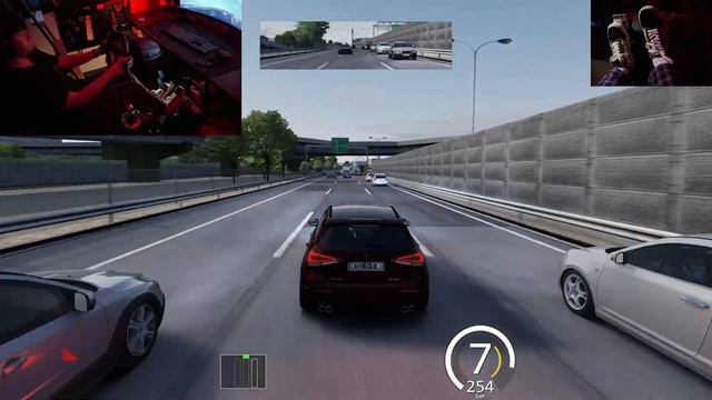 🛑Mercedes-Benz A45s Brabus | STEERING WHEEL + PEDAL CAM | ASSETO CORSA | Shutoko run смотреть онлайн