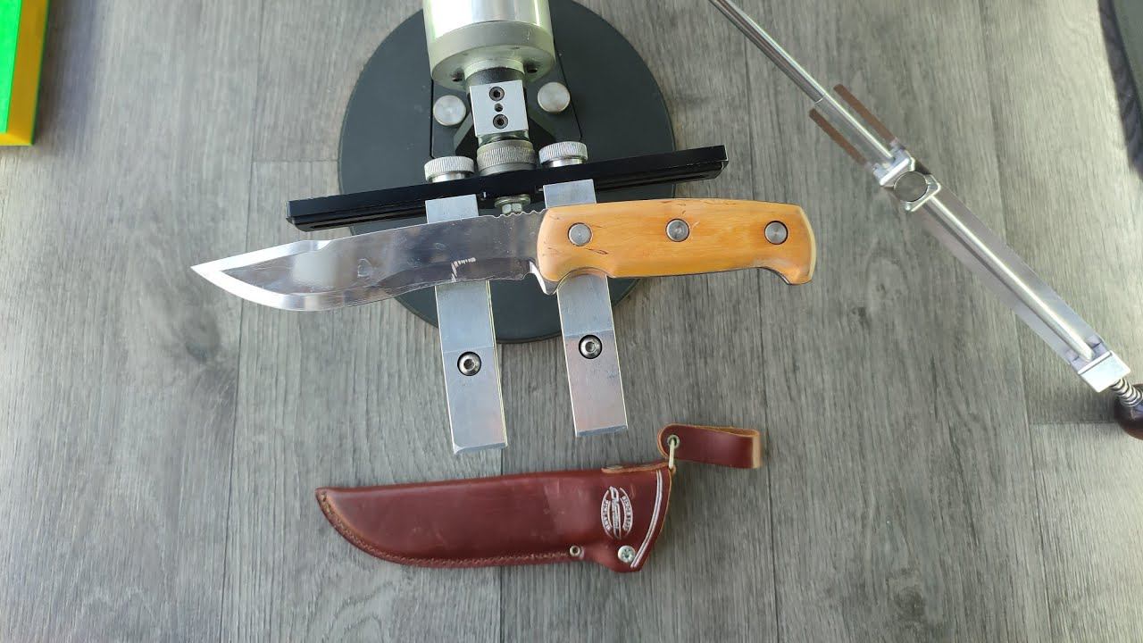 Заточка ножа Martini с интересной геометрией)) веневские алмазы на 16мм + эльборы Косим смотреть онлайн