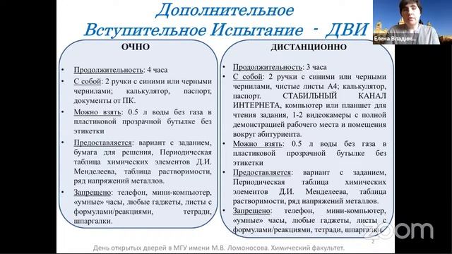 День открытых дверей Химического факультета МГУ. 28/03/2021 смотреть онлайн
