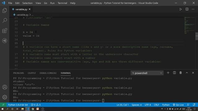 Python Tutorial for beginners [Hindi] - 3 || Variable in python | python programming смотреть онлайн