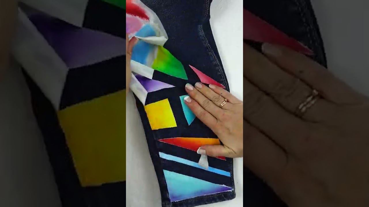 Супер-простая кастомизация джинс акриловыми красками смотреть онлайн