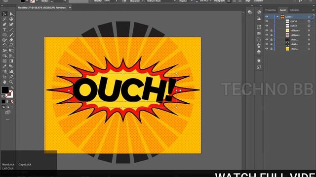 HOW TO CREATE COMIC TEXT EFFECT IN ILLUSTARTOR / ADOBE ILLUSTRATOR / TECHNO BB смотреть онлайн