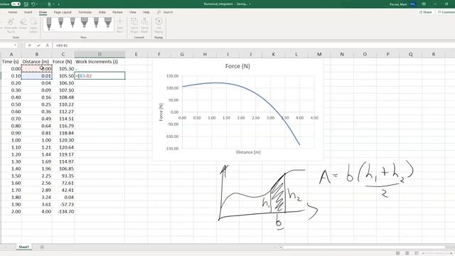 Numerical Integration with Excel, trapezoid rule смотреть онлайн