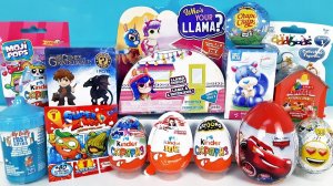 15 Киндер Сюрпризов, Unboxing Kinder Surprise КТО ТВОЯ ЛАМА? Тачки Дисней, STAR WARS, Lost Kitties