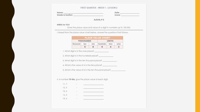 MELC-BASED WORKSHEETS IN MATH 4 QUARTER 1 WEEK 1 смотреть онлайн