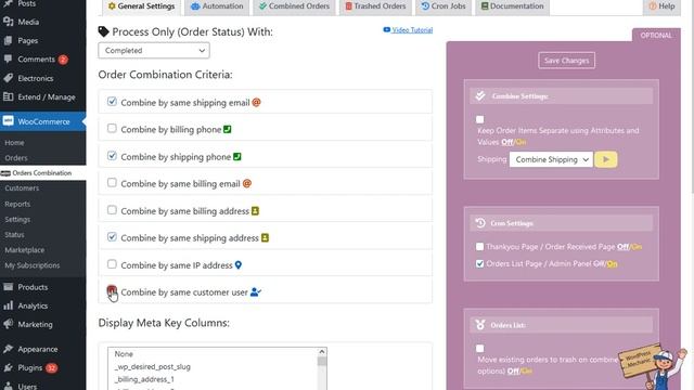 WordPress Plugin Ultimate Order Combination - Order Combination Criteria смотреть онлайн