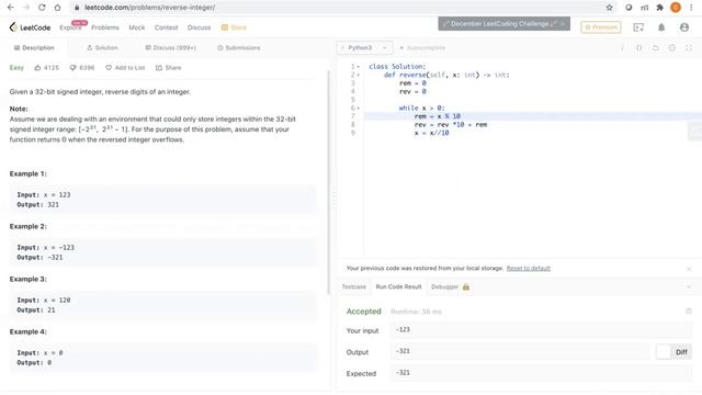 Reverse Integer | Leet Code | Python Solution смотреть онлайн