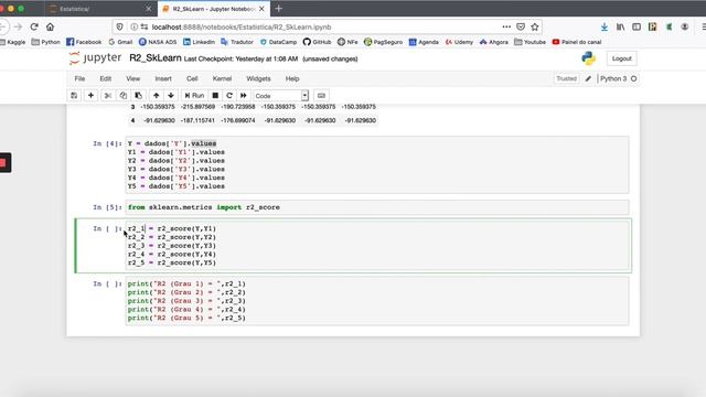 Calculando o coeficiente de determinação (R-quadrado, R2) no Python usando a biblioteca SciKit Lear смотреть онлайн