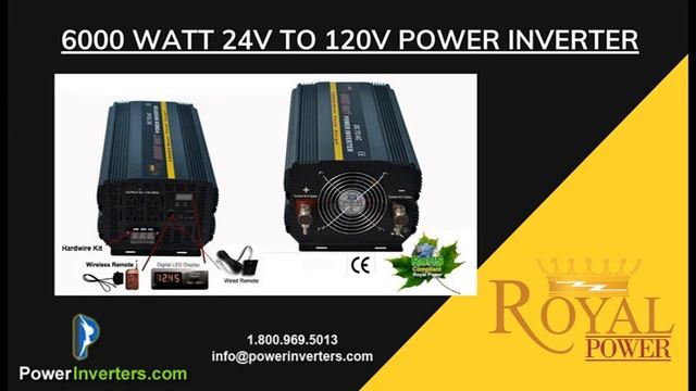 6000 Watt 24V to 120V DC to AC Power Inverter смотреть онлайн