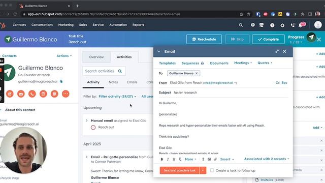 Reach Chrome Extension for HubSpot смотреть онлайн