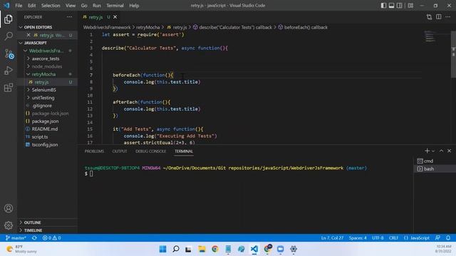Rerun failed tests Automatically in Mocha смотреть онлайн