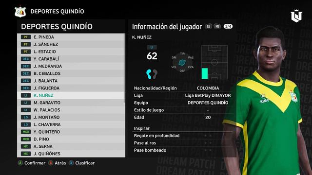 FACES DE LA LIGA COLOMBIANA | DREAM PATCH V3 | PES 2021 смотреть онлайн