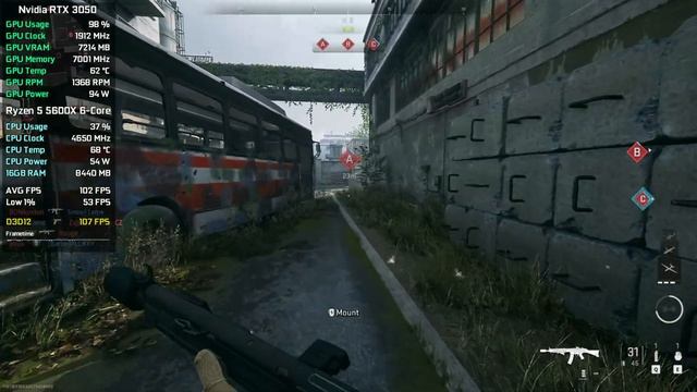 Call of Duty: Modern Warfare 2 - RTX 3050 - Ryzen 5 5600X - FPS Test смотреть онлайн