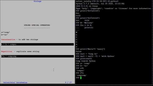 Strings in Python in one go Class- 6 Backslash, Traversing, Updation, Operators & Functions. смотреть онлайн
