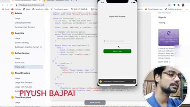 React Native OTP Login using Firebase in Hindi | Phone Auth with Firebase | React Native смотреть онлайн