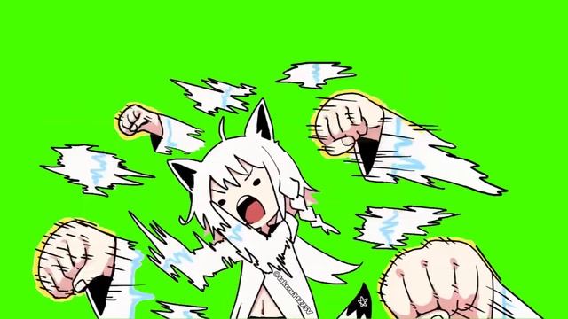 Fubuki Overdrive with Ora Ora Sound Effect Greeen Screen смотреть онлайн