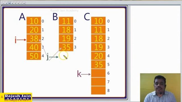 Merging of 2 sorted arrays into 3rd sorted array смотреть онлайн