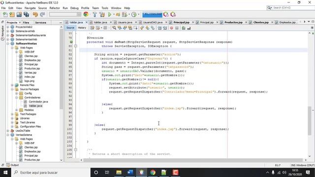4. Como crear menú principal y la navegación del sistema de ventas con Java Web MySQL y patrón MVC смотреть онлайн